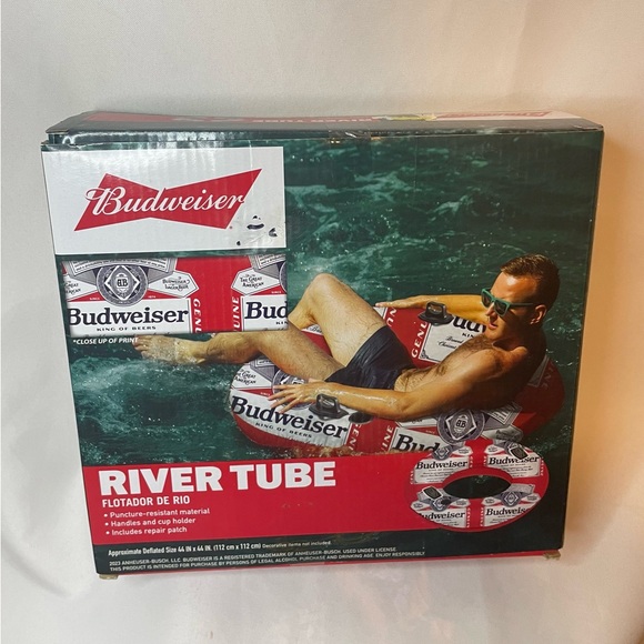 Budweiser | Other | Nib Budweiser Beer River Tube Pool Float 44 X 44 25 ...
